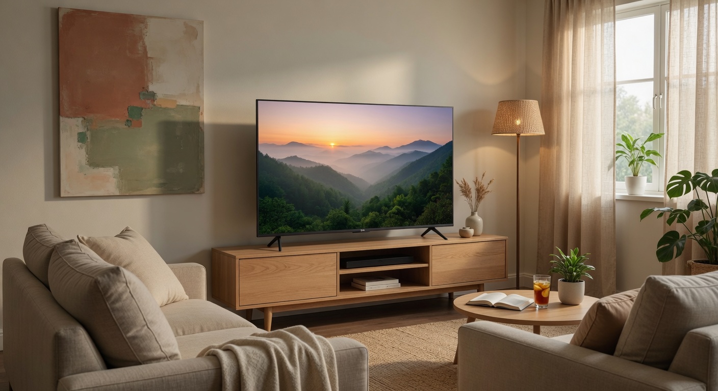 Smart TV TCL 55P7K QLED 4K com design sem bordas — melhor tv 55 polegadas para jogos e esportes em 2026
