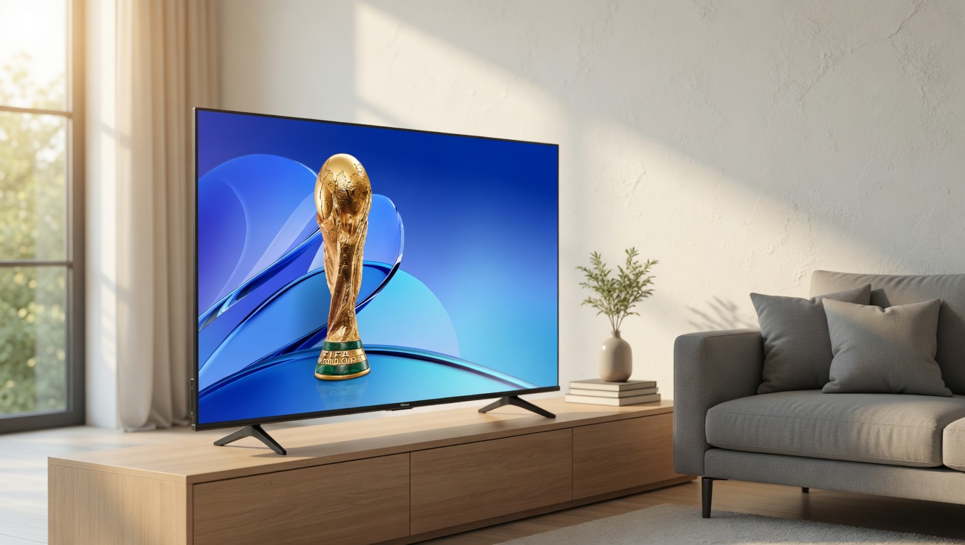 Smart TV Hisense 65Q6QV - QLED 4K em sala de estar moderna
