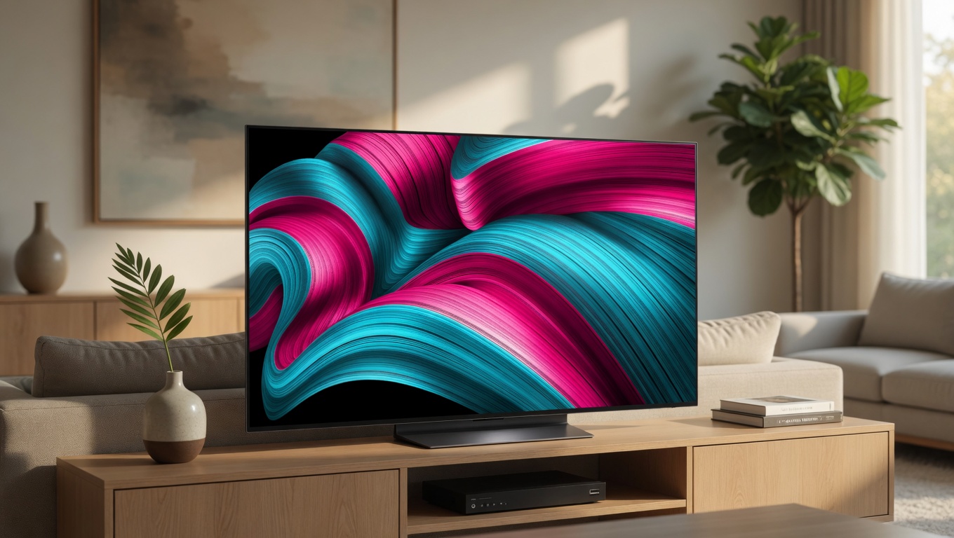 Smart TV LG OLED65C5 - OLED 4K em sala de estar moderna