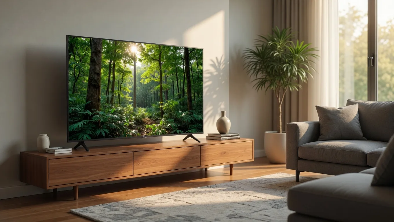 Smart TV LG UA85 - TV 65 polegadas 4K em sala de estar moderna