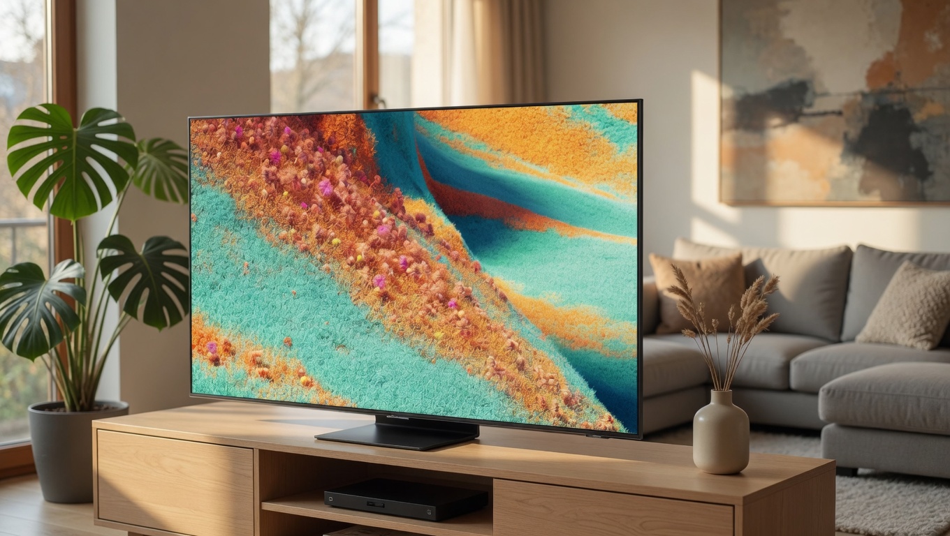 Smart TV Samsung QN85F - tv neo qled em sala de estar moderna