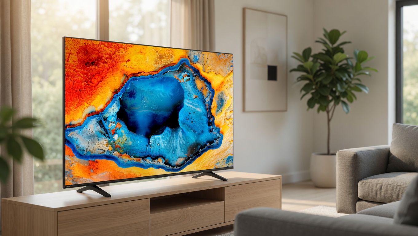Smart TV Toshiba 65C350NS - televisor 4K em sala de estar moderna