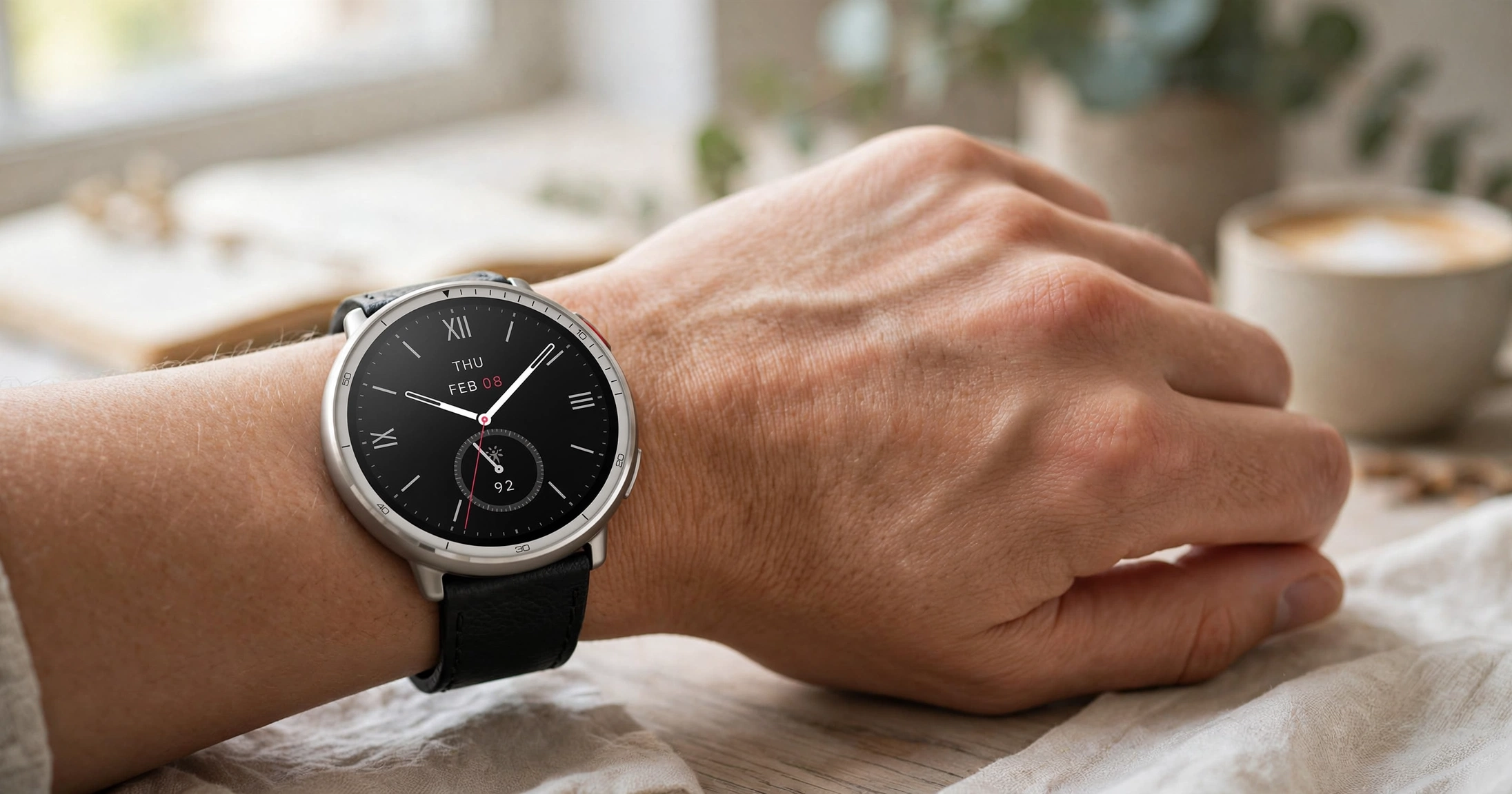 Smartwatch Amazfit Active 2 Premium - relógio com tela AMOLED em pulso elegante